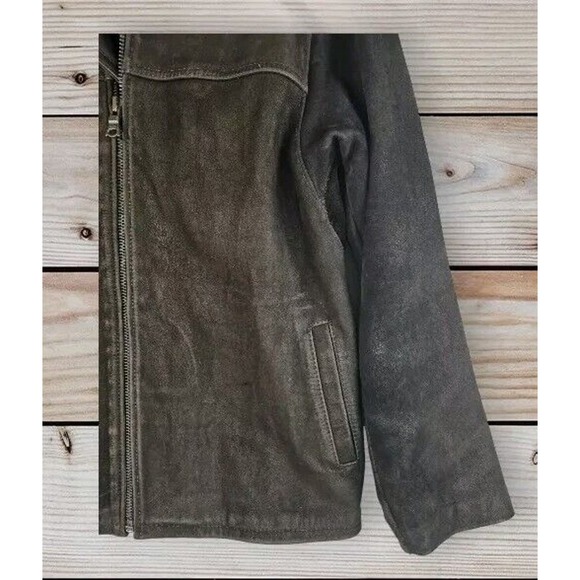 VTG Bolivian Leather Jacket‎ Size M Brown Pit To Pit 22 In, Length 27 In. - Picture 7 of 10